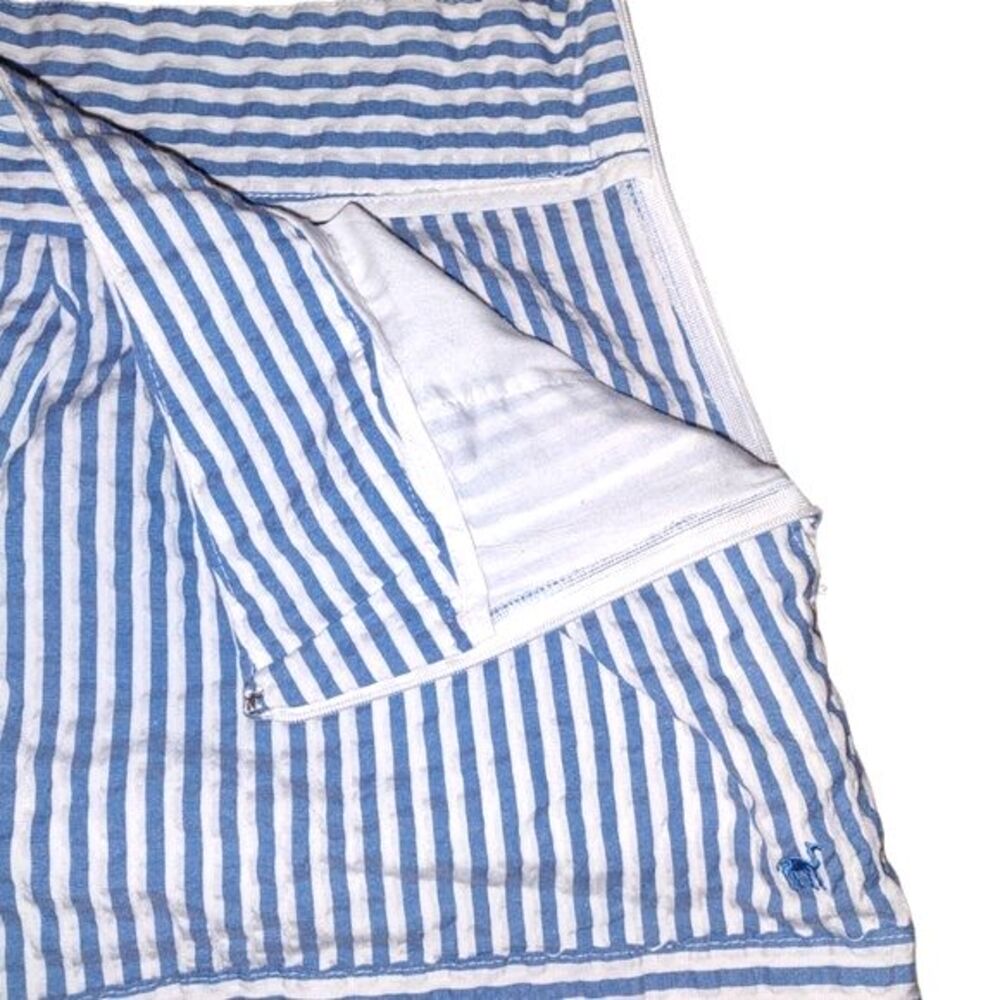 Red Camel Blue Striped Seersucker A-Line Mini Skirt Juniors Size 7 - Picture 3 of 5